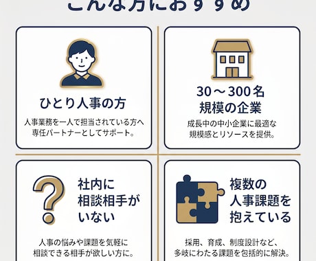 中小企業の人事のお悩み相談に乗ります 中小企業の人事のお悩み相談に乗ります イメージ2