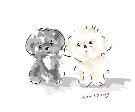 ゆるふわなペットのイラストを描きます プレゼントや、お祝いにぴったりのイラスト イメージ1