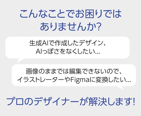 生成AIデザイン、修正、変換変換ます 生成AIで作成したデザインのお困りごと、お任せください！ イメージ2
