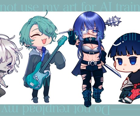 TRPG立ち絵・一枚絵・SDイラスト作成します TRPGで使用できるイラストを作成します！ イメージ2