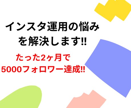 インスタ運用悩みを解決致します 2ヶ月で5000フォロワーを獲得した運用方法を伝授します イメージ1