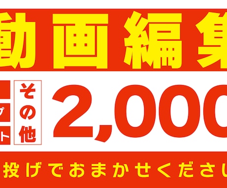 素材を丸投してください！イメージ通り編集をします イメージ1