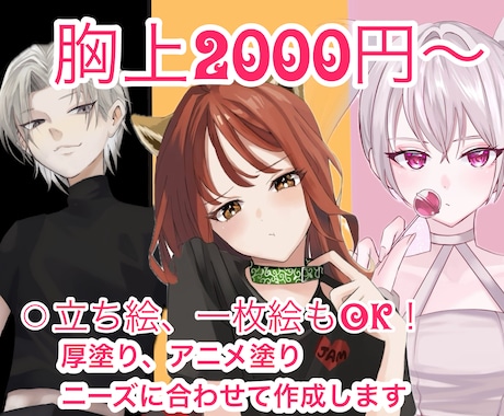 先着割引！高クオなアニメ風イラストアイコン描きます アニメ風　コミック風　一枚絵の作成も可能です イメージ1