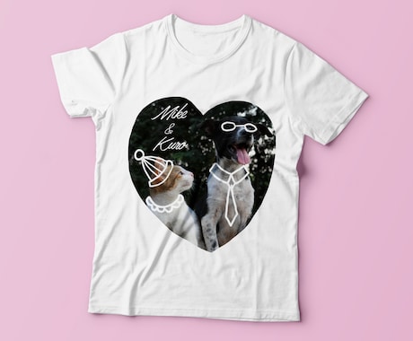 ペット写真でオリジナルTシャツデザイン作ります オープニング限定3枠価格／愛犬・愛猫のTシャツデザイン イメージ1