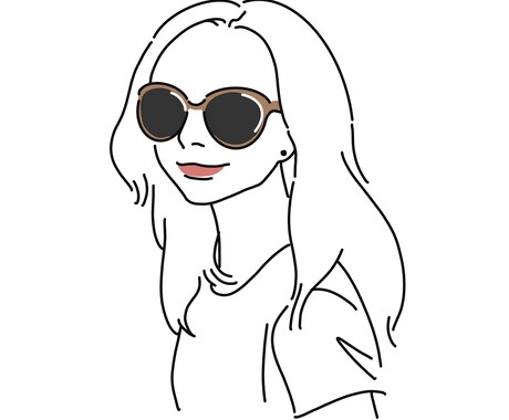 シンプル線画でお洒落な似顔絵お描きします 髪型や服の変更OK！SNSアイコン、名刺などに◎ イメージ2