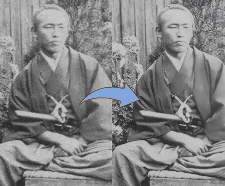 サンプル無料 大事なイラストと古い写真 復元します 色あせがあったり画質が悪い画像でも綺麗に復元します。 イメージ1