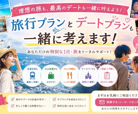 デートや旅行プランを提案します イメージ1