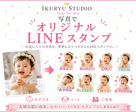 写真からLINEスタンプを制作します イメージ1