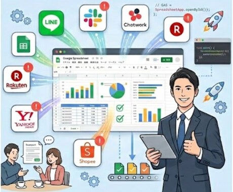 相談無料◎GASで業務を自動化します 「毎日同じ作業してる人へ」スプレッドシート作業を自動化 イメージ1