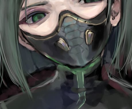 ダークな雰囲気の厚塗りイラスト制作します 他にはない色鮮やかさがあります イメージ2