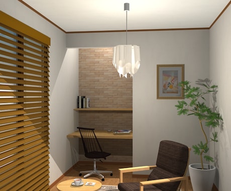 一級建築士が、家具配置のイメージパース作成します 購入予定の家具等を、色の提案を含め実際のお部屋に配置します イメージ1