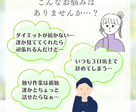 チャットで応援！7日間作業の継続＆進捗を見守ります 継続力UP！様々な『見ててほしい』にお応えします♪ イメージ2