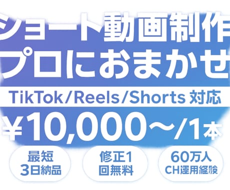 TikTok/Reels/Shorts制作します 登録者60万人チャンネル運用経験のプロが編集 イメージ1