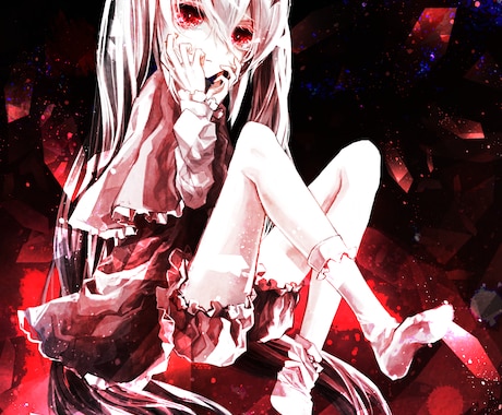 煌びやかでどこか儚いイラスト描きます どこか儚く、アンニュイで可憐な一枚絵作成いたします！ イメージ1