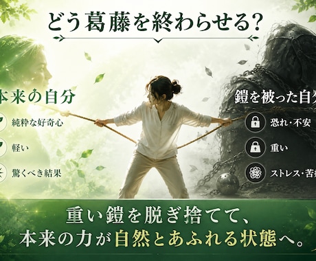 葛藤や変化できないを解消します イメージ1