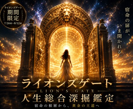 ライオンズゲート限定宿命深掘鑑定します 宿命の根層を霊視し人生の転機を読み解きます イメージ1