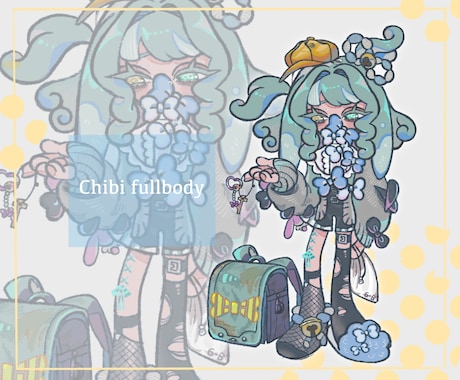 デフォルメ全身キャラクターイラストかきます ミニキャラ/グッズ/アクスタ/vtuber/カートゥーン イメージ2