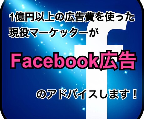 現役マーケターがFacebook広告を教えます 広告費を1億円以上使ってきた現役マーケターがアドバイス！ イメージ1