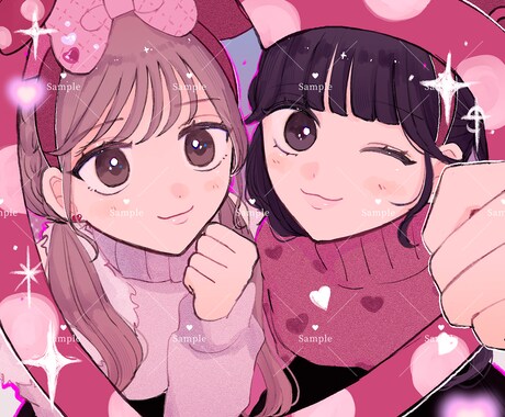 キラキラかわいいキャラクターイラスト作成します あなただけのキャラクターイラストを描きます⋆˙⟡ イメージ2