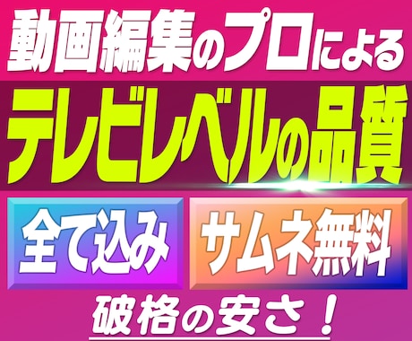 フルテロップ込みで高品質な動画編集を代行します イメージ1