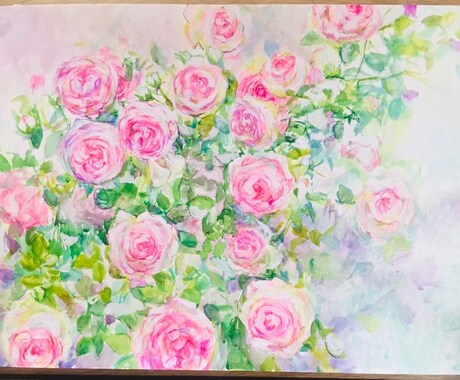 みずみずしい花、絵の具で描きます 写真よりも美しく　生きているようなタッチ イメージ1
