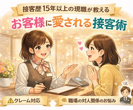 接客業のお悩み聞き届けます お仕事の悩み・愚痴・相談、短時間でもOK◎ イメージ1
