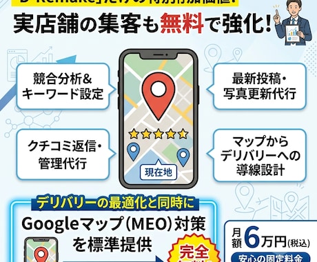 デリバリー（Uber）売上を最大化します デリバリー改善運用代行（MEO対策の無料特典付き） イメージ2