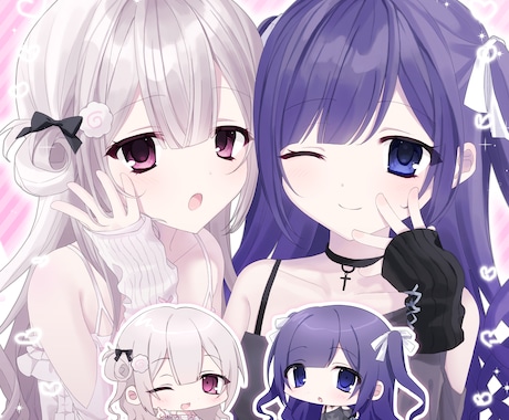 活動者様向け！萌え萌えなイラストお描きします イメージ1