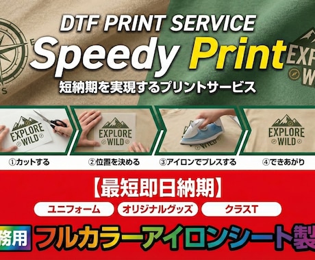 業務用フルカラーアイロン転写A3シート作成します プロ仕様のDTF