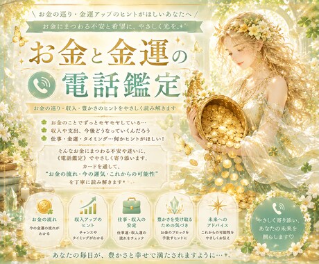 お金の流れ・今の運気について占います 1月末まで特別価格★ 金運にまつわる不安や迷いにヒントを☆ イメージ1