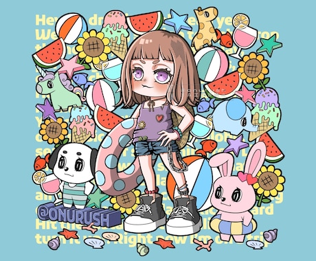 各種イラスト　一枚絵、グッズ、立ち絵等、描きます イメージ1