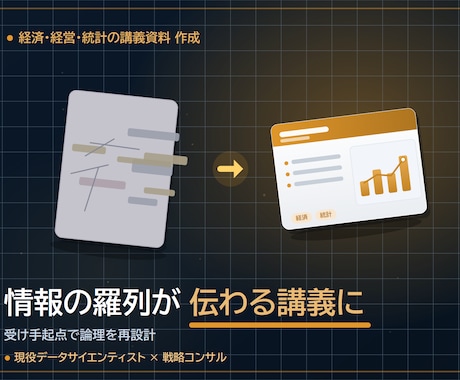 経済・経営・統計等の講義資料を作成します 現役DS×戦略コンサルが学術トーンで設計｜図解・演習まで イメージ2