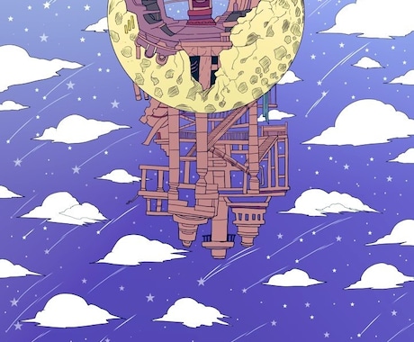 スチームパンクで少しポップな背景イラスト描きます エモい、綺麗、かわいいを目指します。 イメージ1