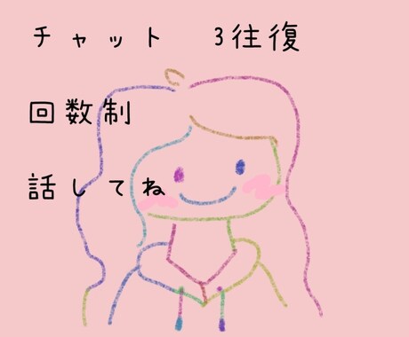 3往復　チャット　あなたに寄り添います ご自分のペースで　話し相手／お悩みききます イメージ1