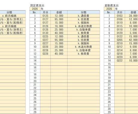 入力だけ！自動集計Excel家計簿販売します 入力するだけで自動集計・円グラフ作成 イメージ1