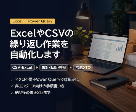 ExcelやCSVの繰り返し作業を自動化します イメージ1