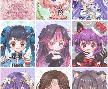 目を引くようなキラキラ可愛いアイコン描きます キラキラ可愛いアイコンであなたのキャラを描きます イメージ2