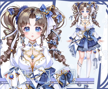 表情8つ付性別不問美麗vtuber全工程制作します 目に惹かれる高クオリティイラスト、滑らかモデリング、表情8つ イメージ2