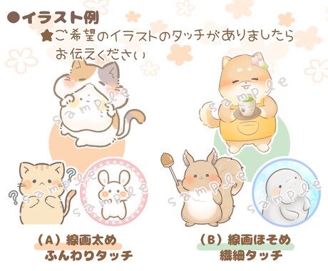 親しみやすい☘️ゆるかわ＊ゆるキャライラスト描ます ゆるかわ動物◎SNSブログアイコン･マスコットキャラクターに イメージ2