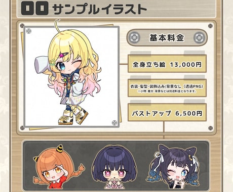 最短3~7日納品！可愛いSDイラストを制作します ★ちびキャラ/デフォルメ/TRPG/配信/フラスタ/グッズ イメージ2