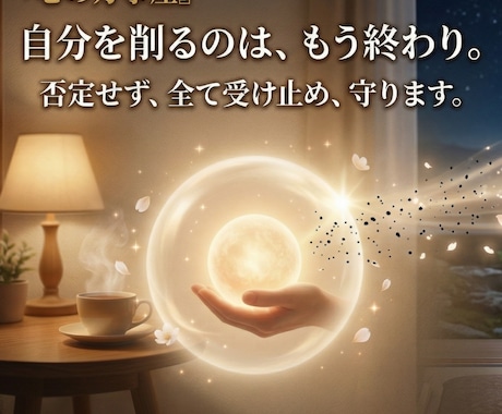 自己犠牲は終わらせませんか？現状を受け止めます 周囲の環境から、私があなたを守ります。 イメージ1