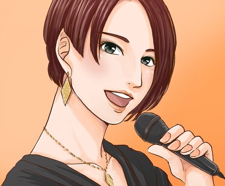 きれいめ女性に！似顔絵お描きします 遠目でもわかりやすいはっきりした明るいタッチ！SNSアイコン イメージ2