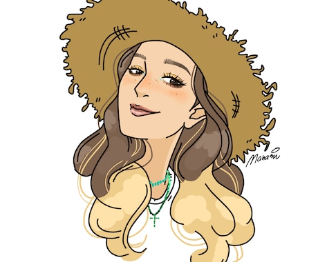 Hawaiian/Surfstyle似顔絵描きます サーフガールならではの色味、表現をします イメージ1