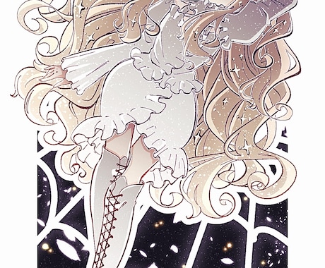 キラキラでかわいいイラスト描きます 手描き感の強いシンプルキュートな雰囲気がお好きな方に♡⟡.· イメージ2