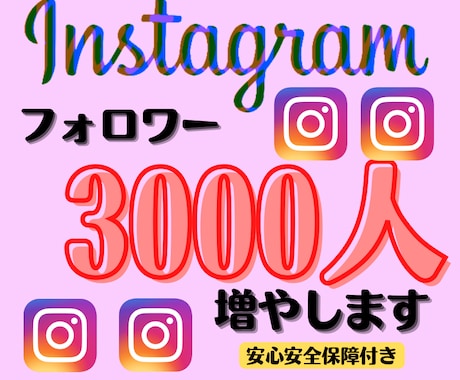 Instagramフォロワー3000人増やします 高品質フォロワーを格安で提供！振り分け可能^ ^ イメージ1