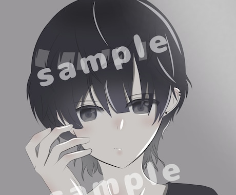 上半身のみのイラストを描きます 透過と両方のお渡し可能です！上半身のみですのでご注意ください イメージ2
