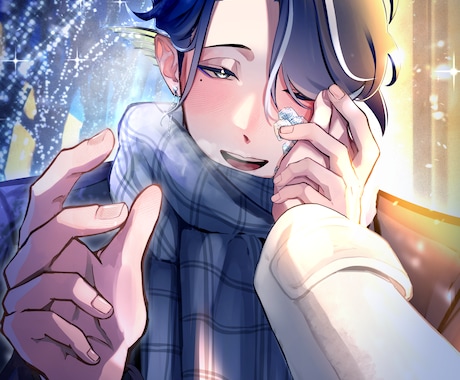 ガチ恋距離！季節感のあるデート風イラスト描きます メンバー特典、クリアファイル、切り抜いてサムネにも！ イメージ2