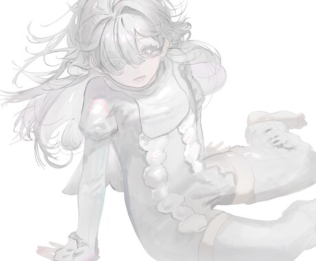人物イラスト、透明感のあるイラストを描きます キラキラとしたテイストが特徴です。 イメージ1