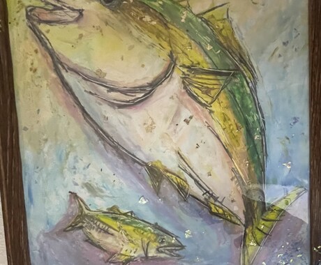 書いて欲しい魚を言ってください。魚の絵を描きます 魚拓の色つきバージョンだと思ってください。アナログです イメージ2