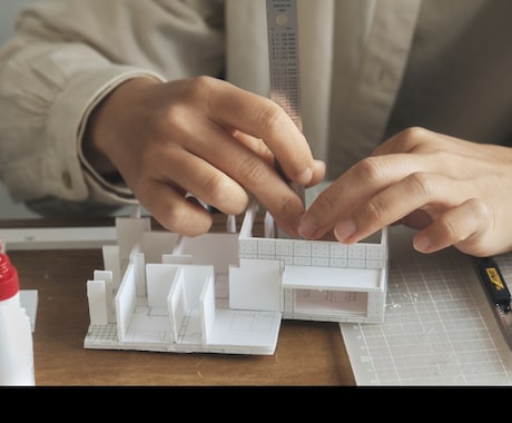 手書きスケッチ、簡単な図面から建築模型を制作します 人の手で造る温かみのあるやさしい建築模型 イメージ2